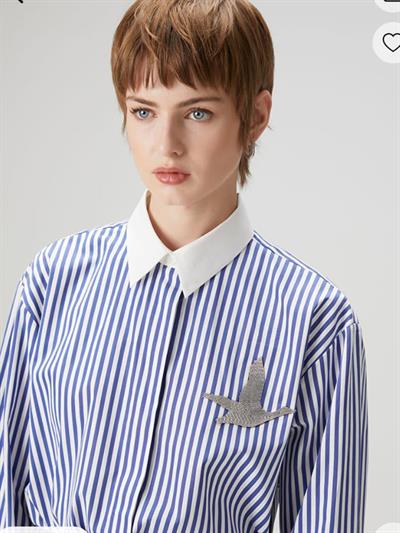 BYMN lacivert Çizgili Gömlek