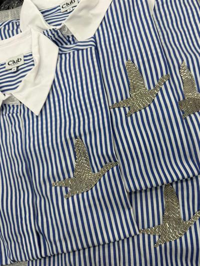 BYMN lacivert Çizgili Gömlek