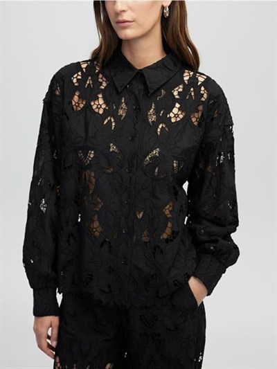 PKYL Siyah Dantel Gömlek