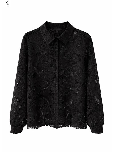 PKYL Siyah Dantel Gömlek