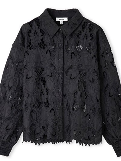 PKYL Siyah Dantel Gömlek