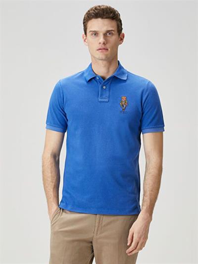 RLP Bear Nakışlı Erkek Polo Yaka Tişört