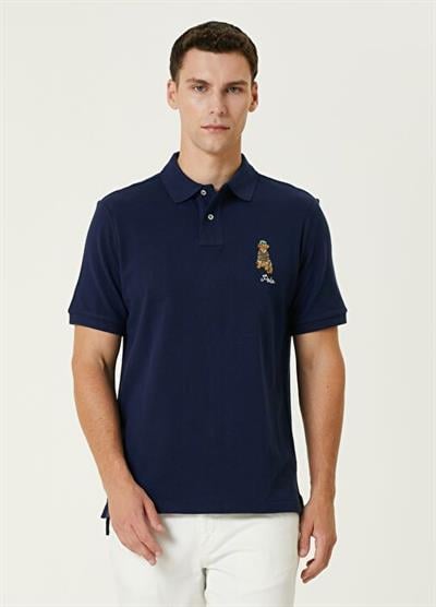 RLP Bear Nakışlı Erkek Polo Yaka Tişört