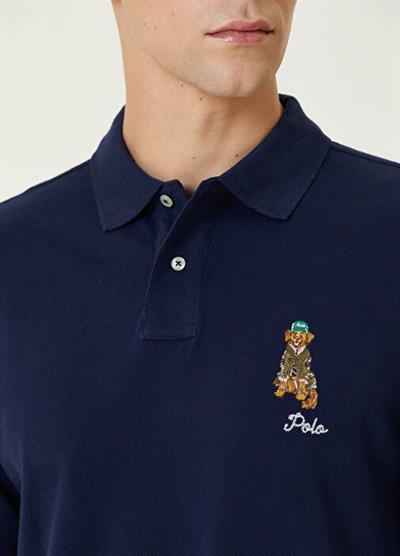 RLP Bear Nakışlı Erkek Polo Yaka Tişört