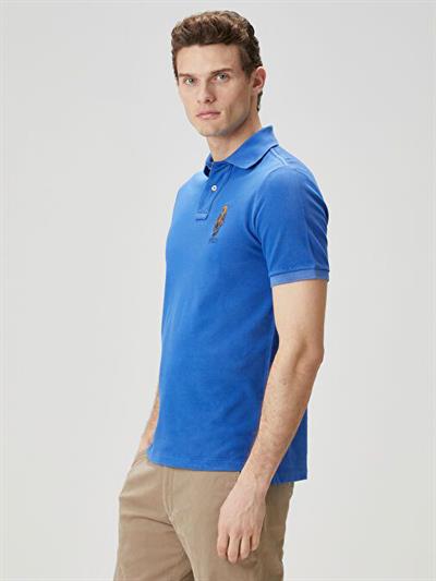 RLP Bear Nakışlı Erkek Polo Yaka Tişört