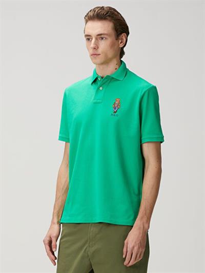RLP Bear Nakışlı Erkek Polo Yaka Tişört