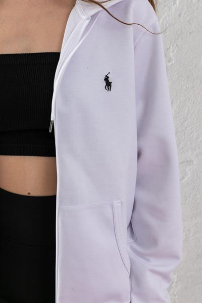 RLP Kapişonlu Beyaz Sweatshirt