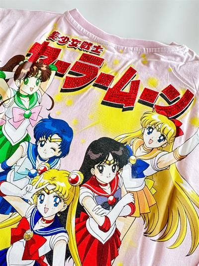 SLRMOON Kız Çocuk Pembe Uzun Kol T-Shirt
