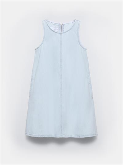 ZR Mavi Denim Kız Çocuk Elbise