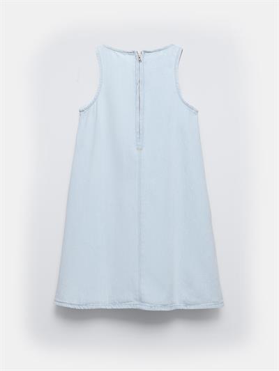 ZR Mavi Denim Kız Çocuk Elbise