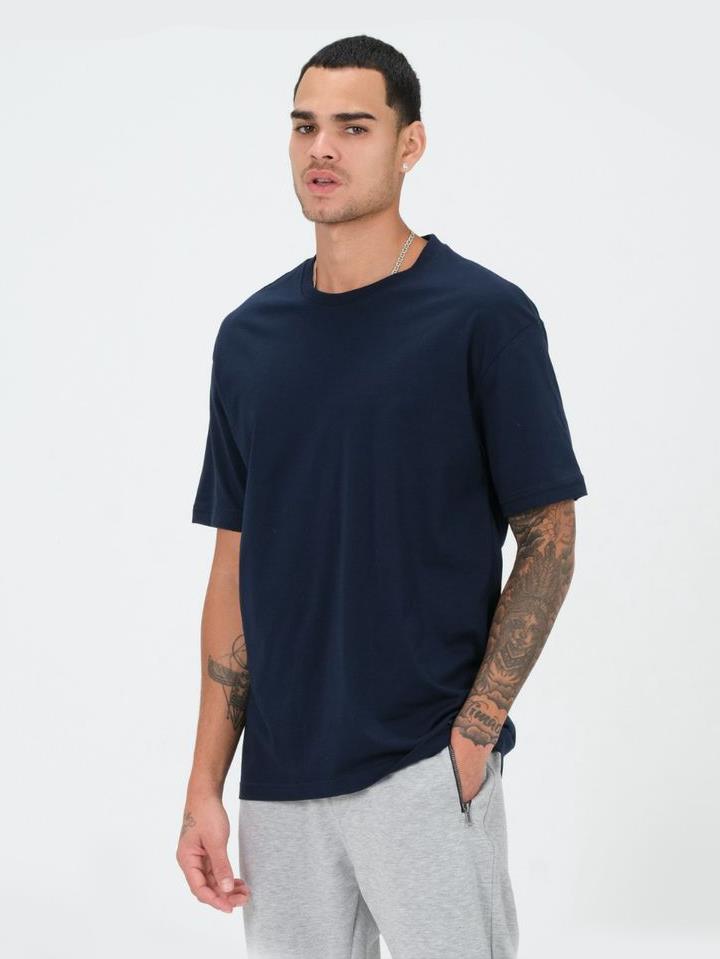 Erkek Lacivert Basic Tişört
