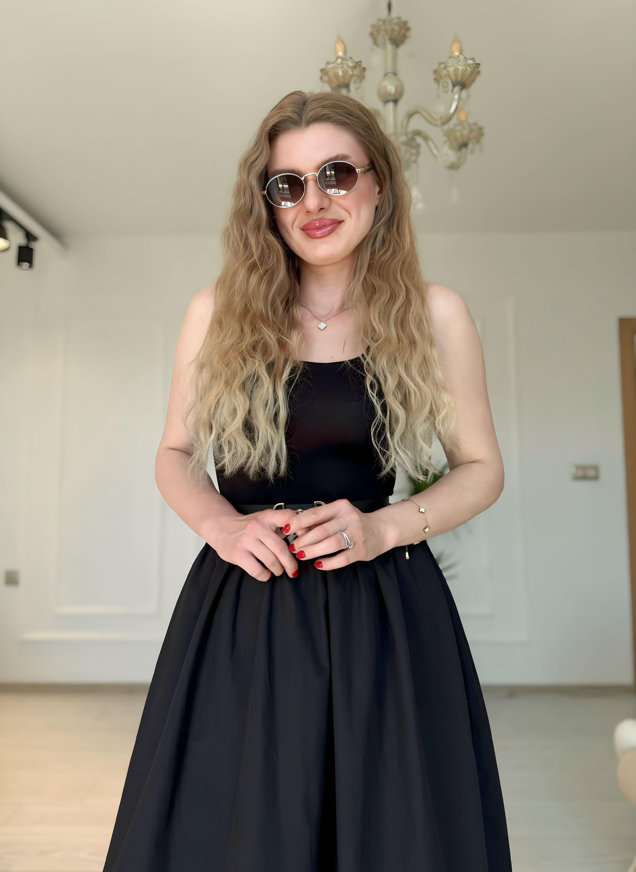 ELBİSELinda Kare Yaka Elbise - Siyah