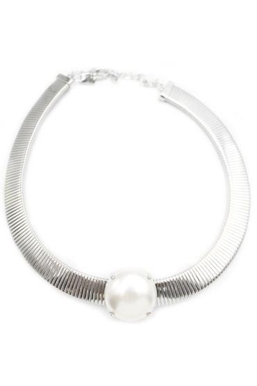 Kolyeİncili Tasma Kolye - Silver