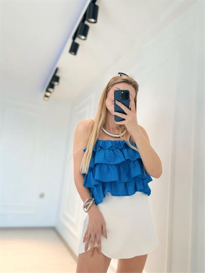 Fırfır Detaylı BluzBluzAura