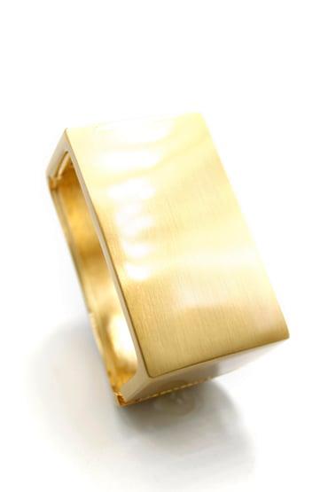 BilezikDikdörtgen Plaka Bilezik - Gold
