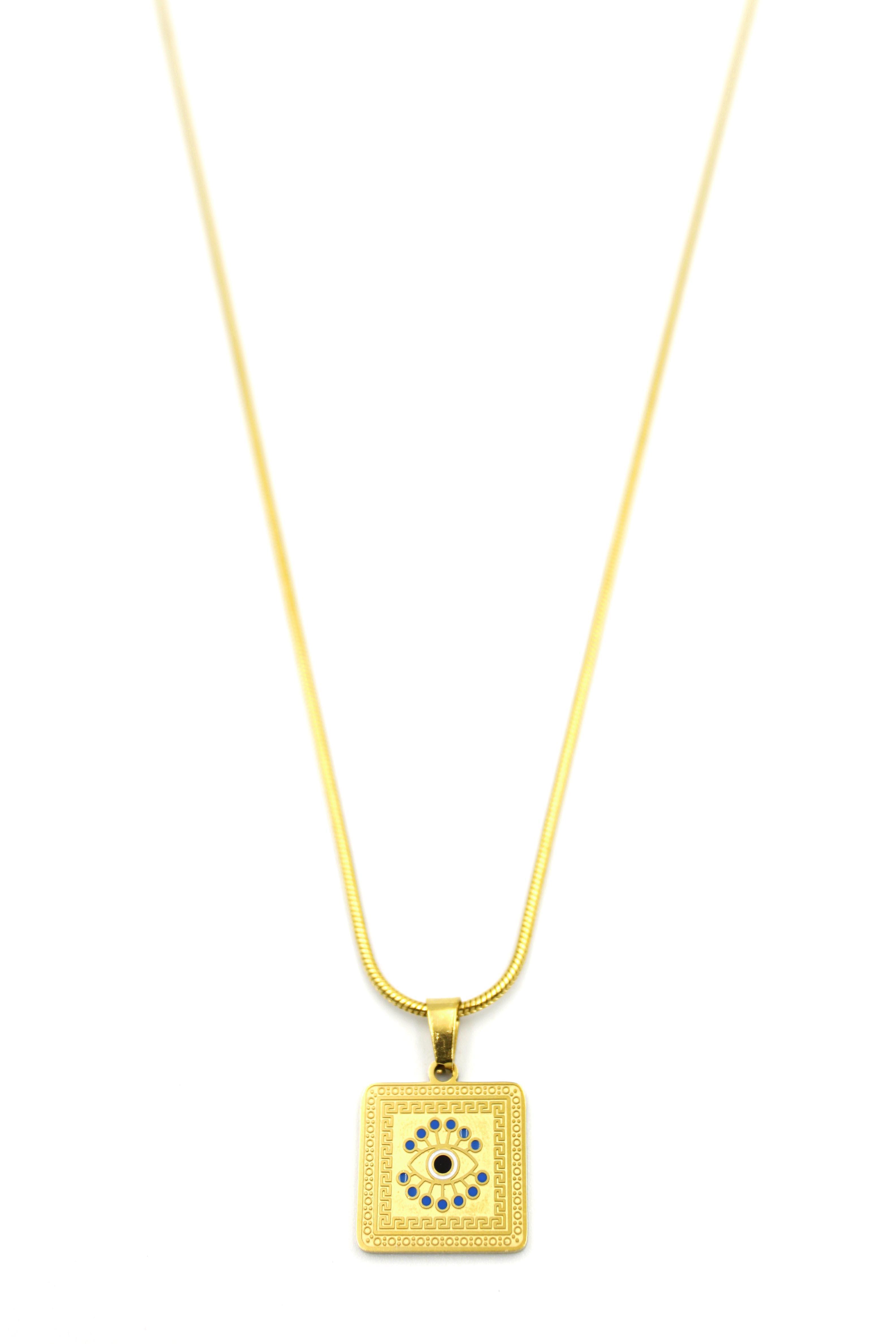 KolyeKare Göz Kolye 60cm - Gold