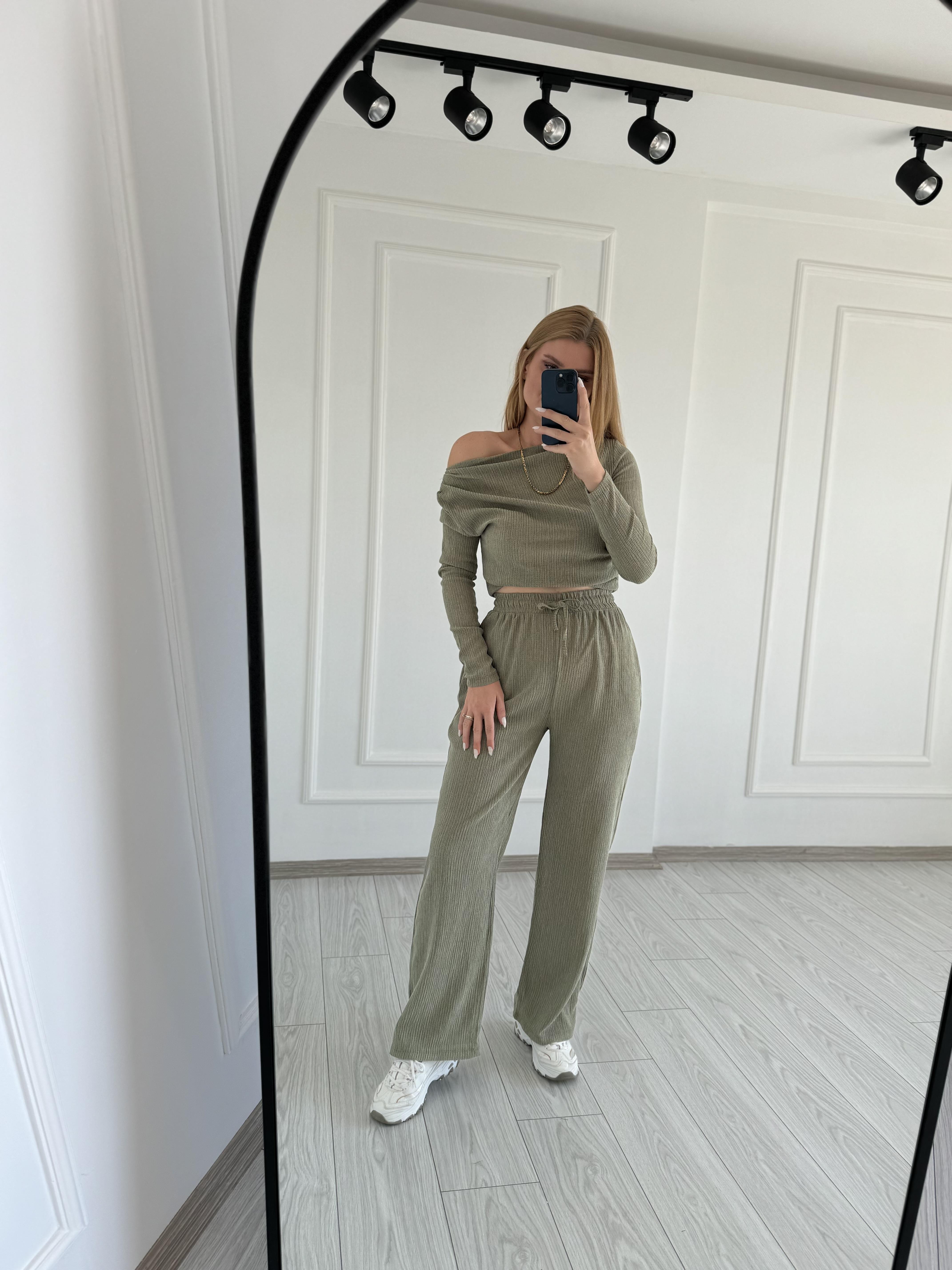 TAKIMMarka Model Gofre Kumaş Takım - Haki