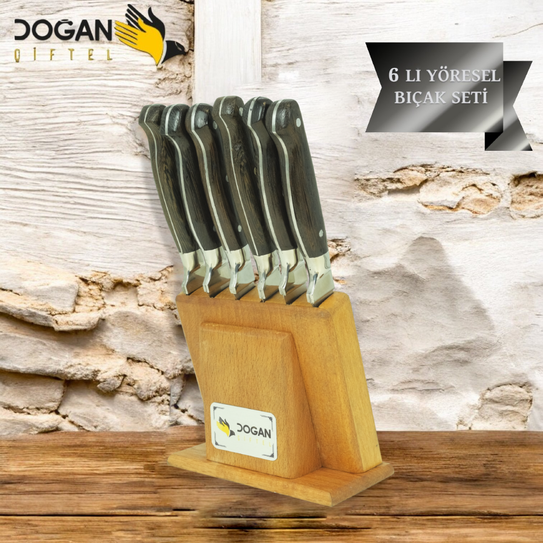 6 Parça Yöresel Meyve Bıçak Seti