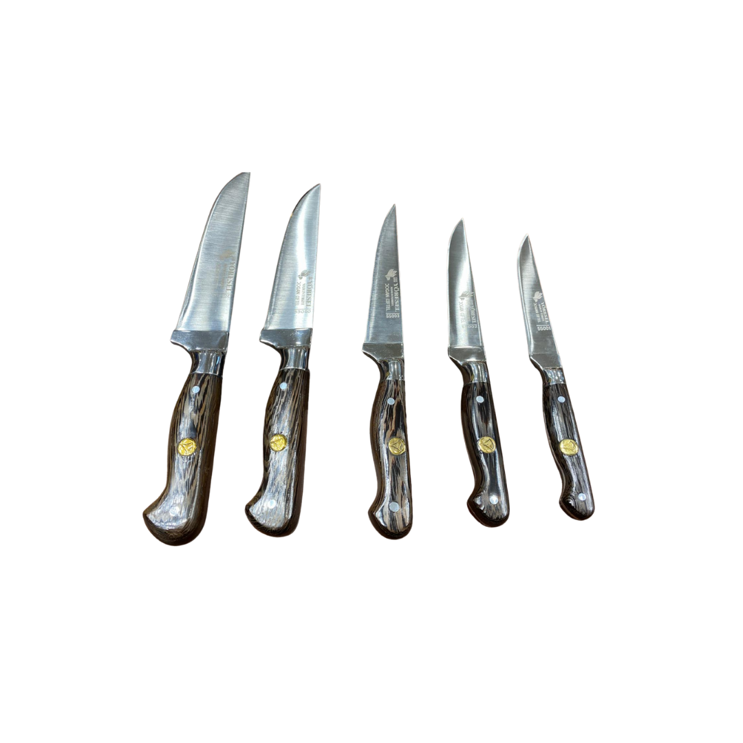 Doğan Çiftel 6 lı Deri Çanta Bıçak Seti