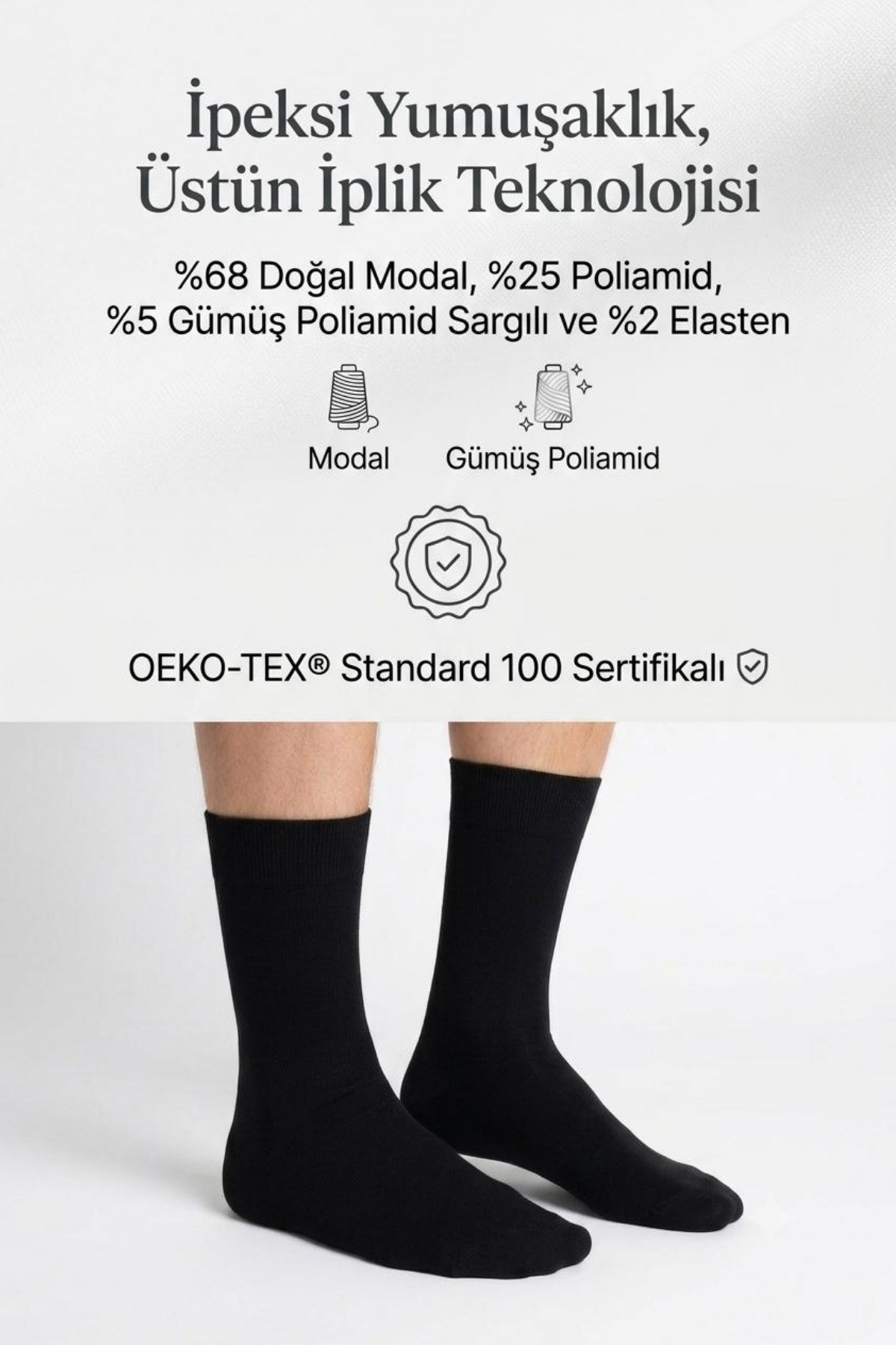 Silver Touch Gümüş İplikli Koku Karşıtı Premium Çorap