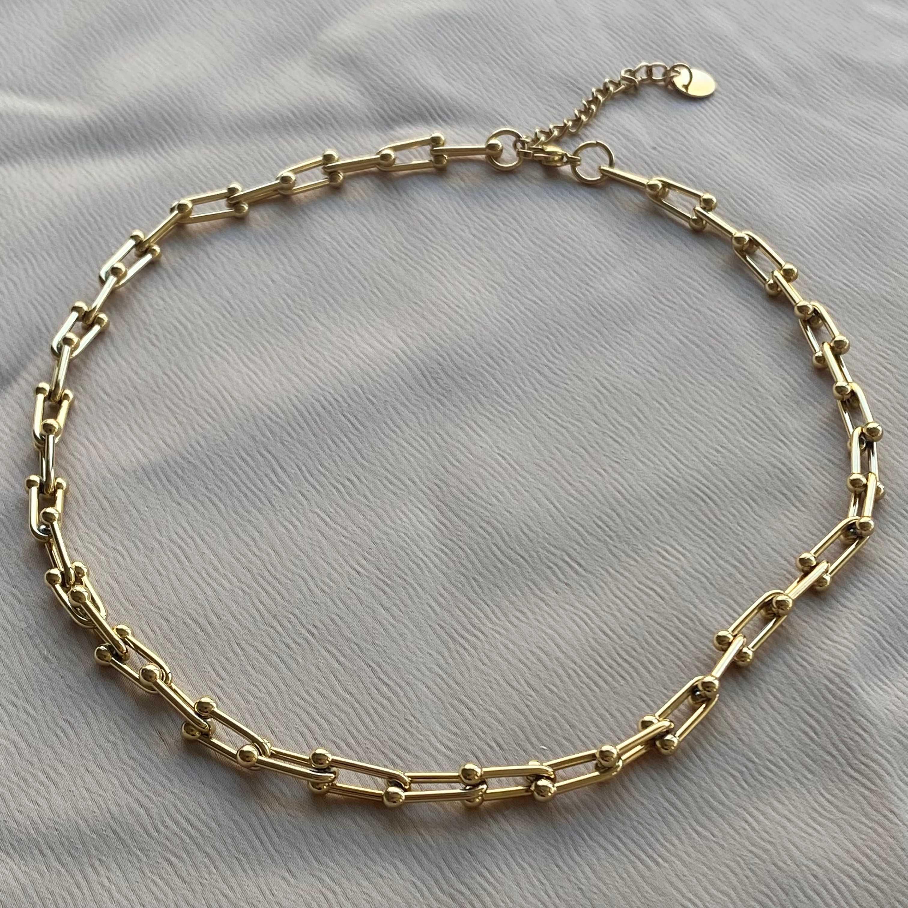 Çelik Gold Renk Tiffany Kolye