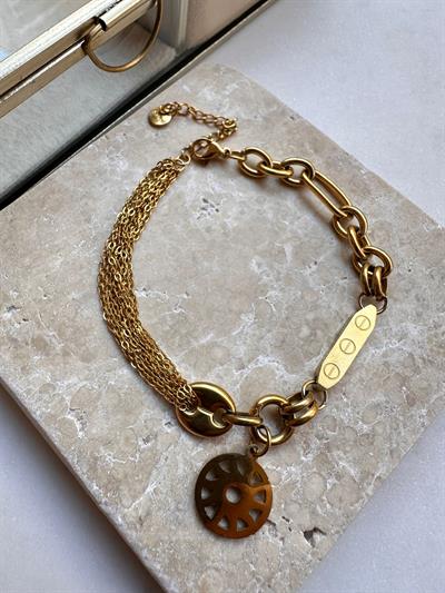 Çelik Gold Düş Kapanı Bileklik