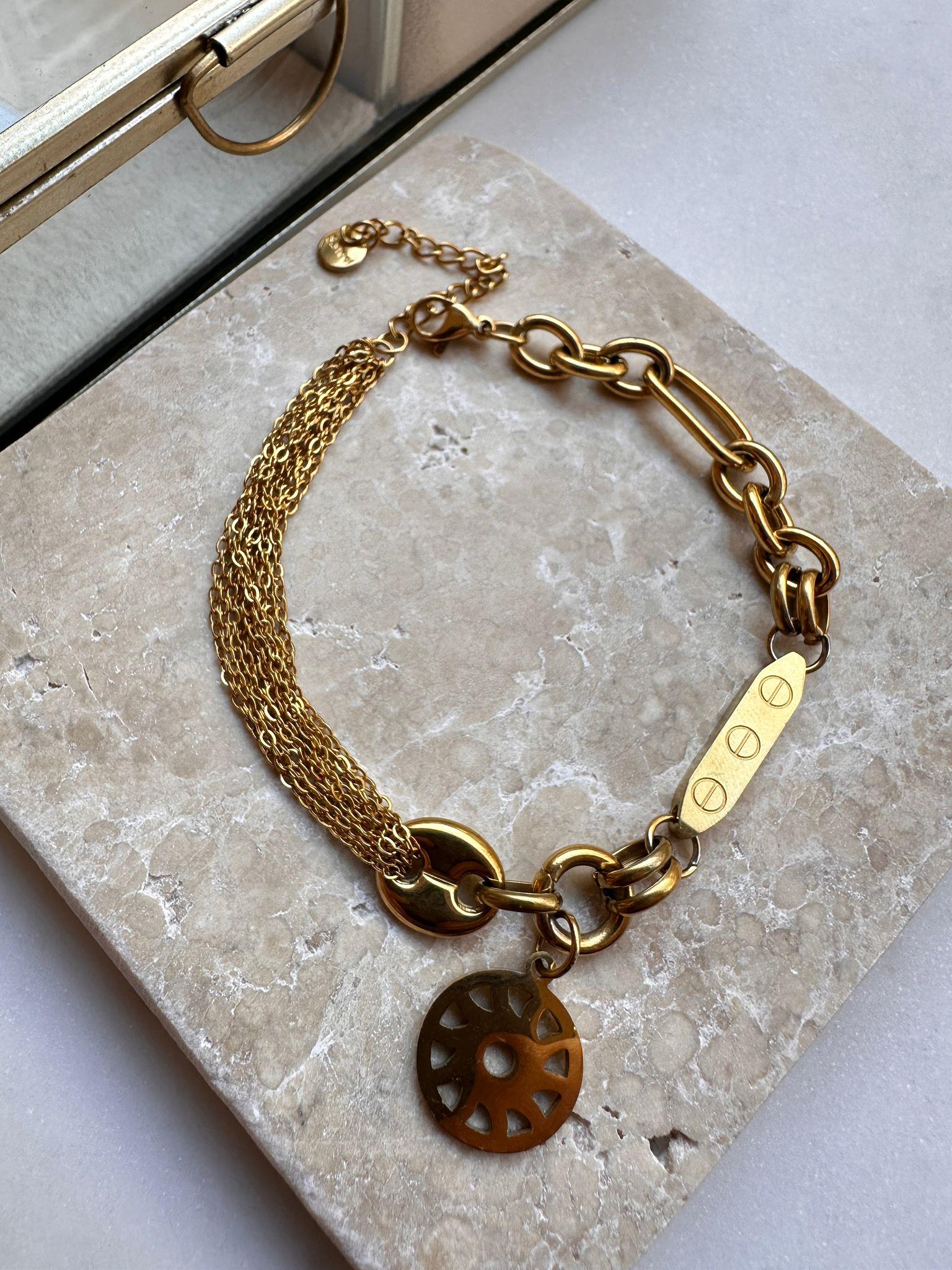 Çelik Gold Düş Kapanı Bileklik