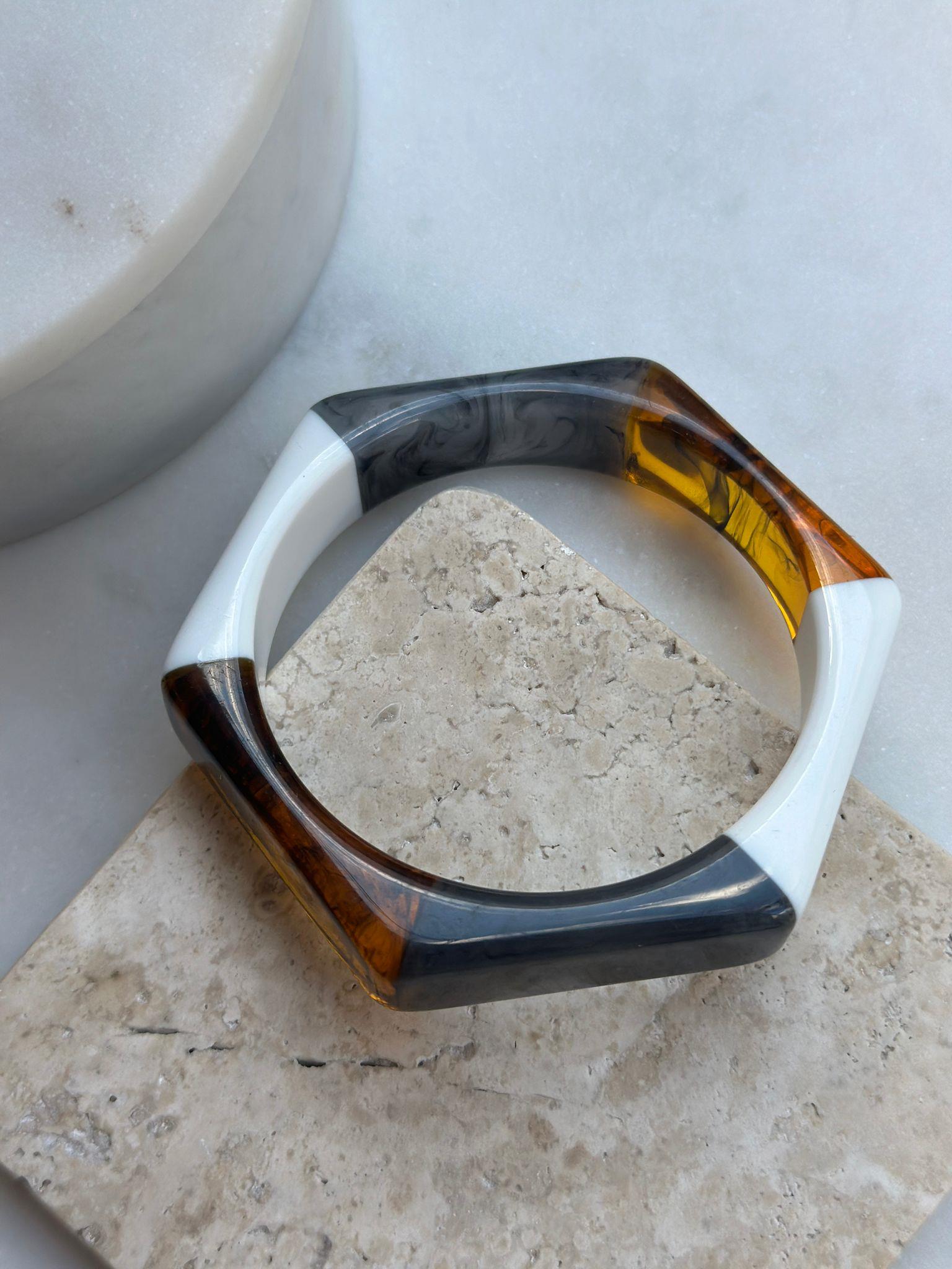 Kahve Tonlu Köşegen Bilezik