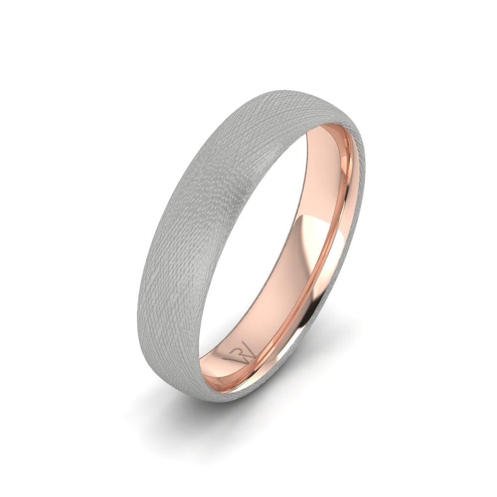 Klassische Herren-Eheringe Affinara Weiß- und Roségold 
