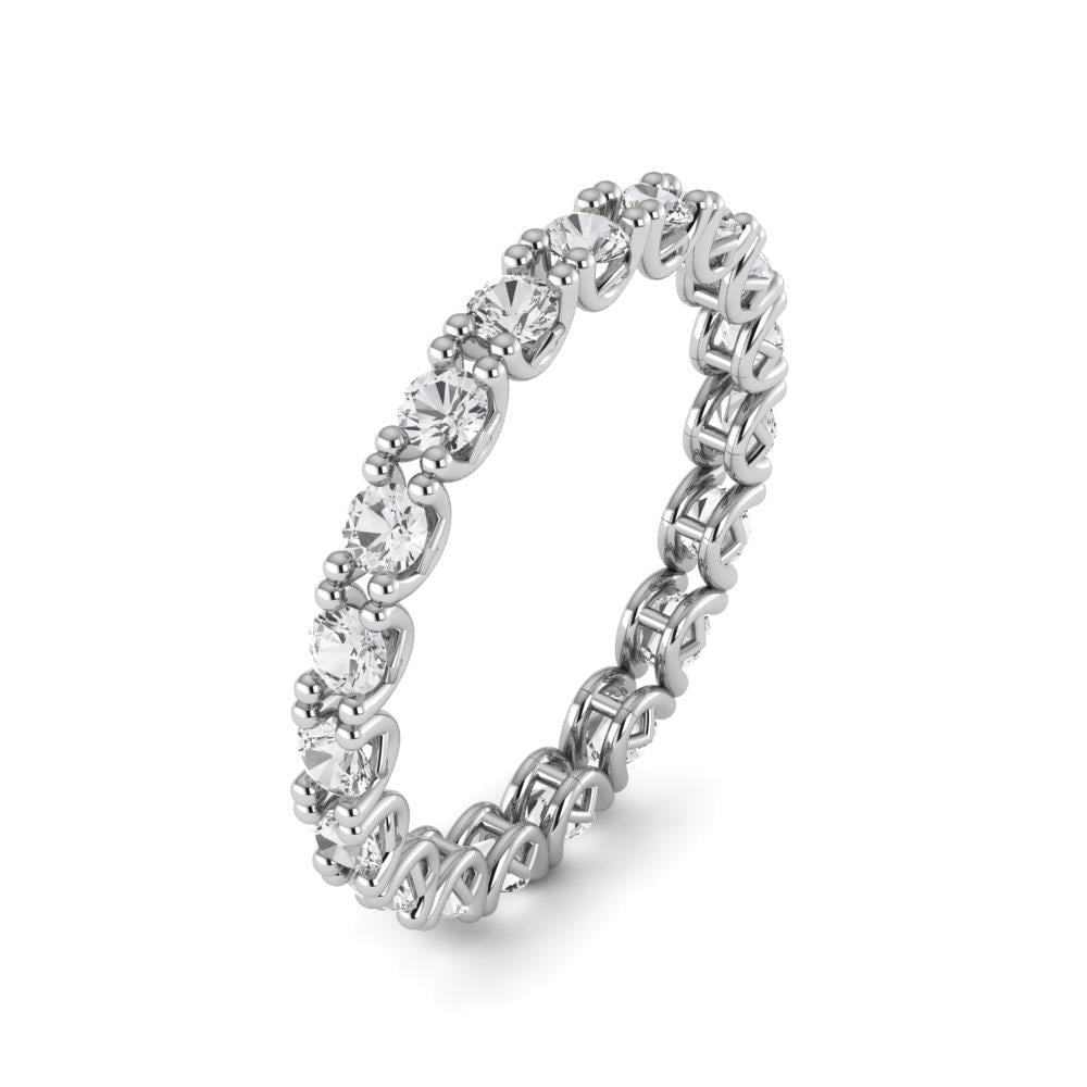 Silberne Eheringe für Herren Amour Crystal von Dalloz