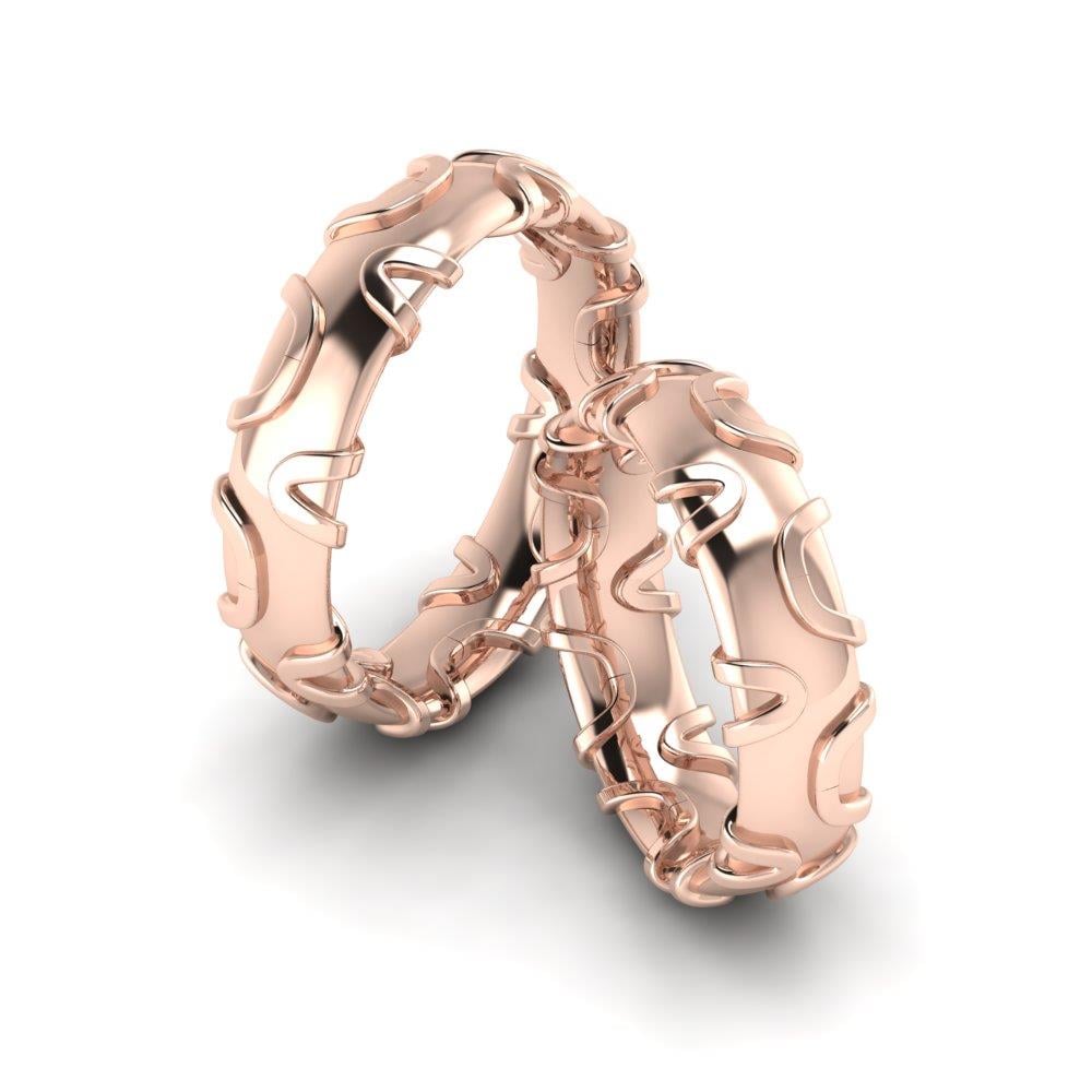 Moderne Eheringe Bloomy Rose Gold 