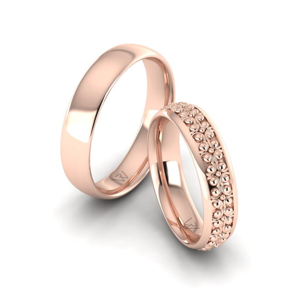 Moderne Eheringe aus Roségold von CherishLoom 
