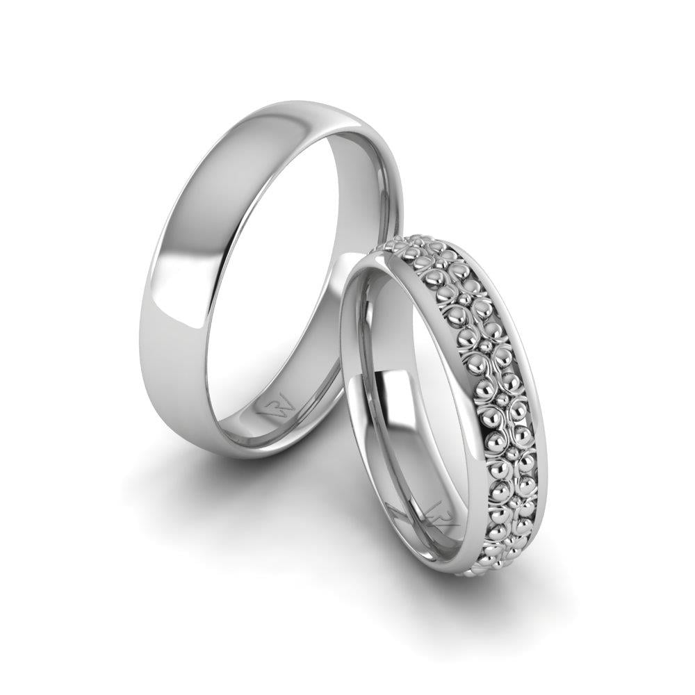 CherishLoom Paar Silberne Eheringe  