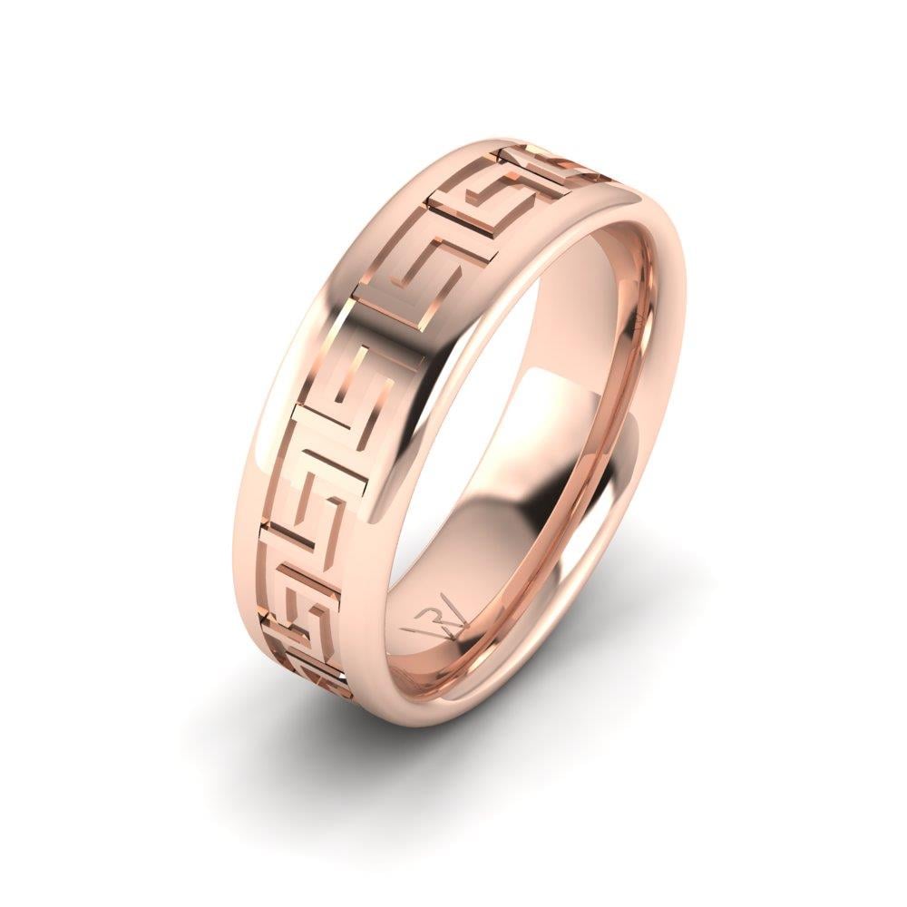 Moderne Damen-Eheringe Cuddlecarve Roségold 