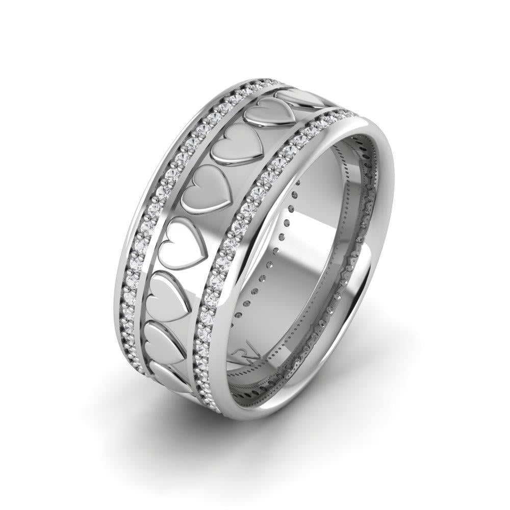Silberne Eheringe für Damen Enlovant Crystal von Dalloz