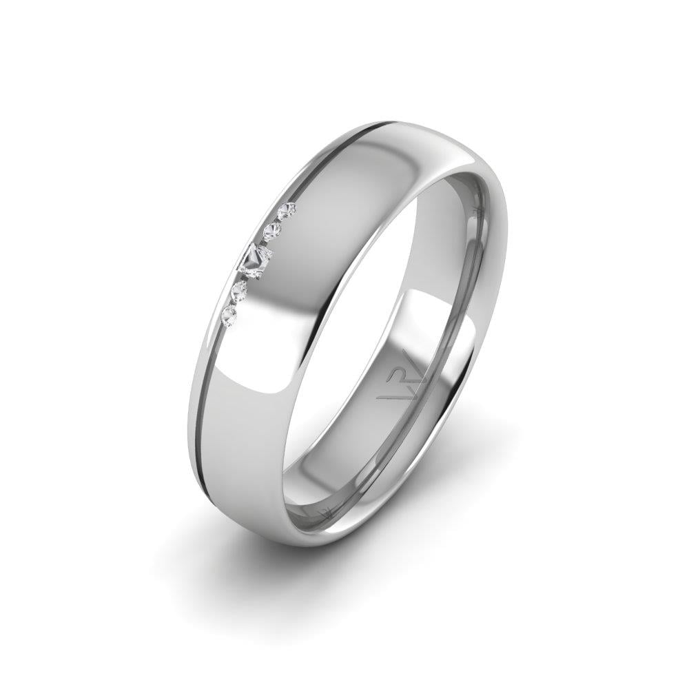 Eheringe mit Steinen für Damen EternalGlimpse Weißgold Dalloz-Kristall