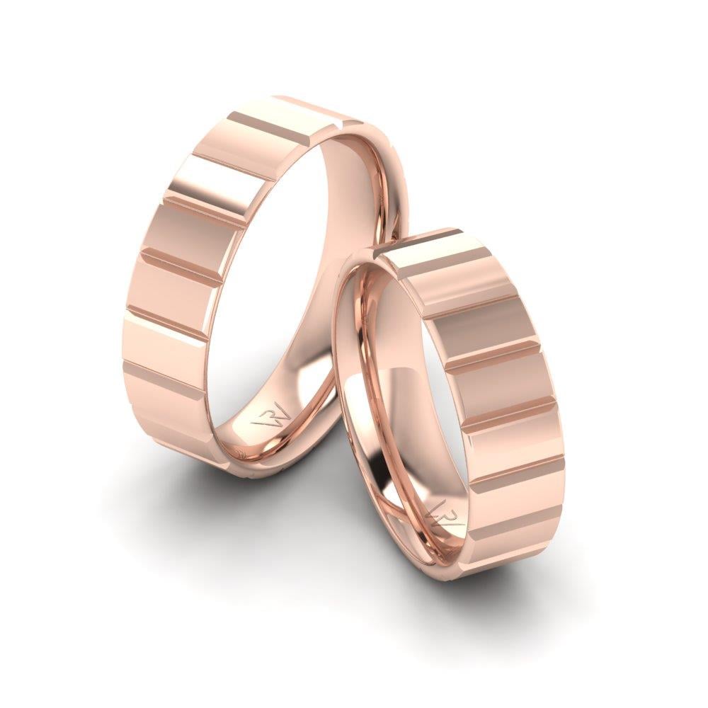 Klassische Eheringe Lightning Roségold 