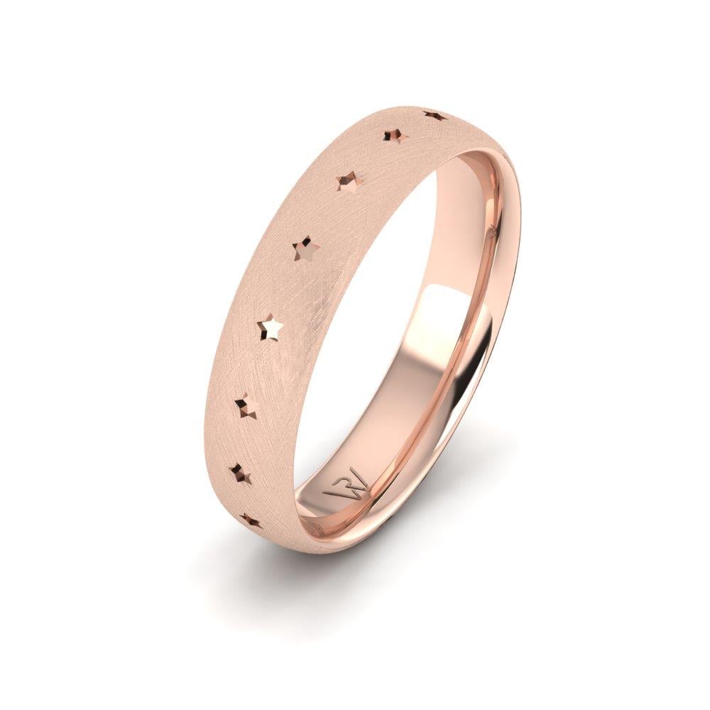 Moderne Eheringe für Herren Glitzar Roségold 