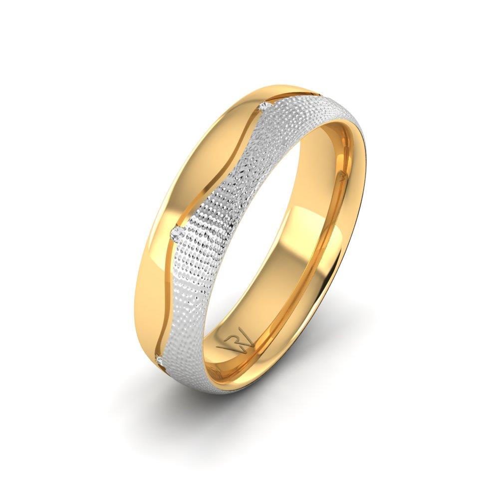 Damen-Eheringe mit Steinen HarmonyShimmer Weißgold und gelbem Dalloz-Kristall