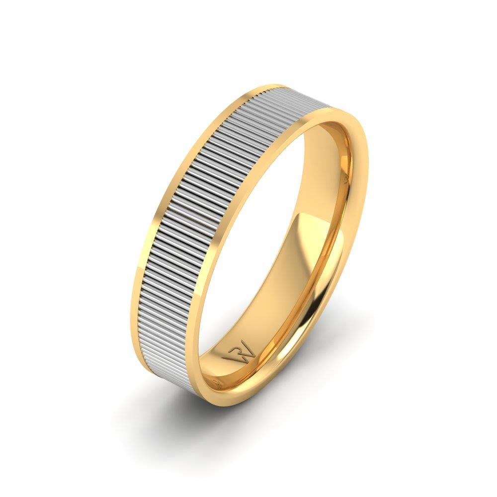 Klassische Herren-Eheringe Infinifire aus Gelb- und Weißgold 