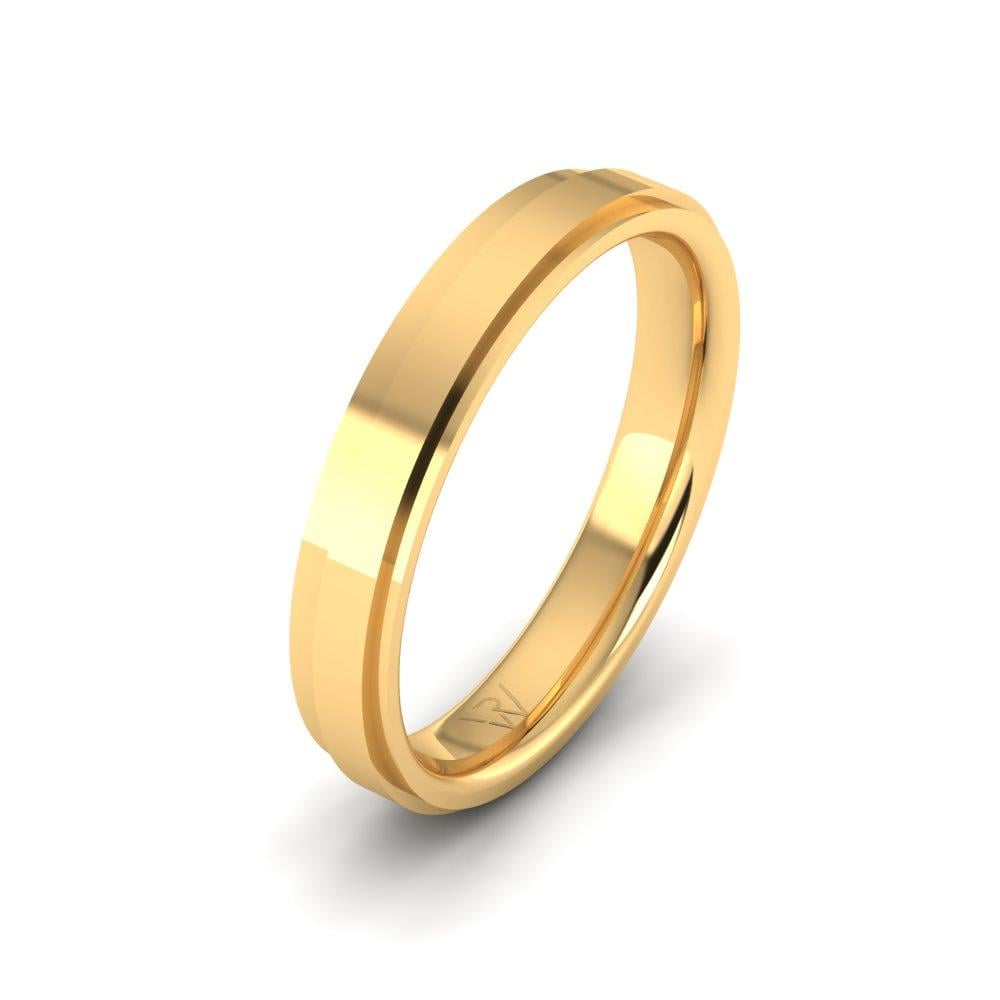 Klassische Eheringe für Herren Infinityra Gelbgold 