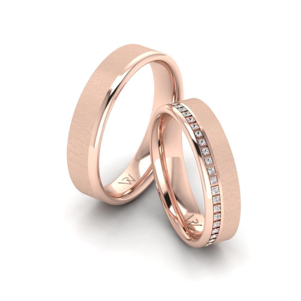 Eheringe mit Steinen Infinityre Rose Gold Crystal von Dalloz