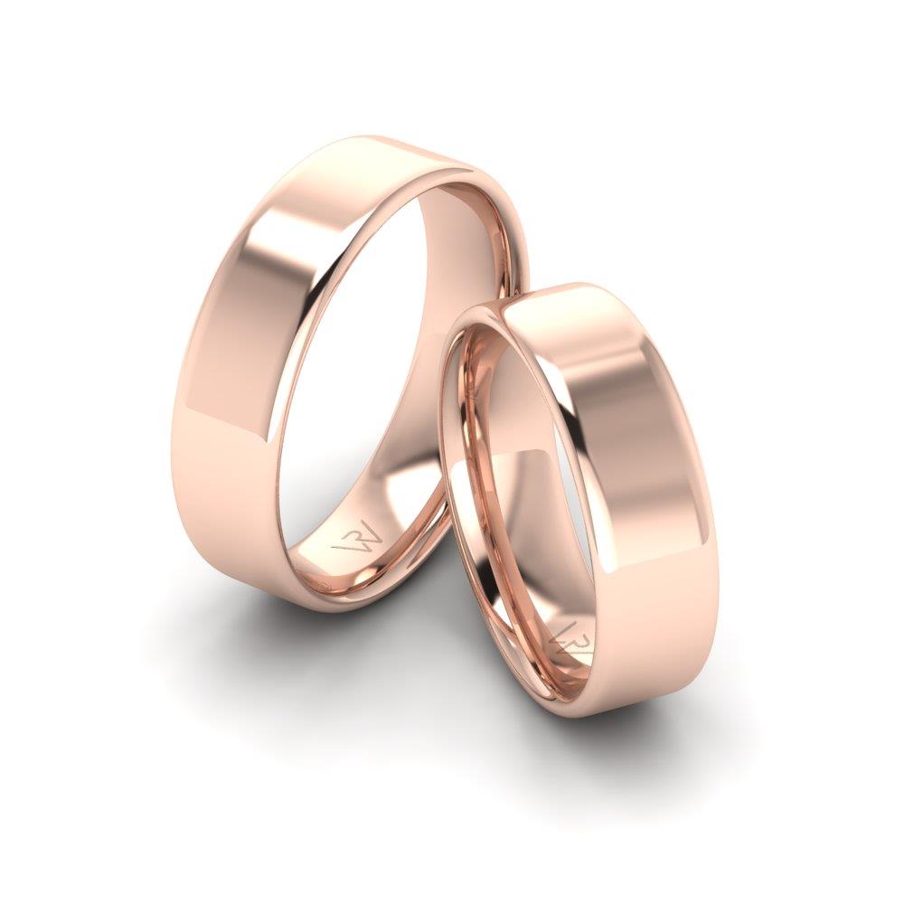 Klassische Eheringe aus Roségold 