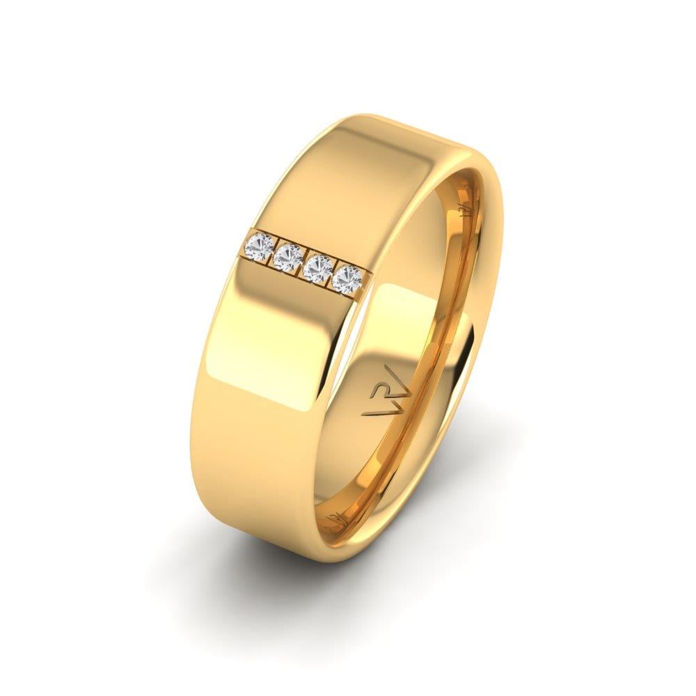 Eheringe mit Steinen für Damen LoveLink Gelbgold Dalloz-Kristall