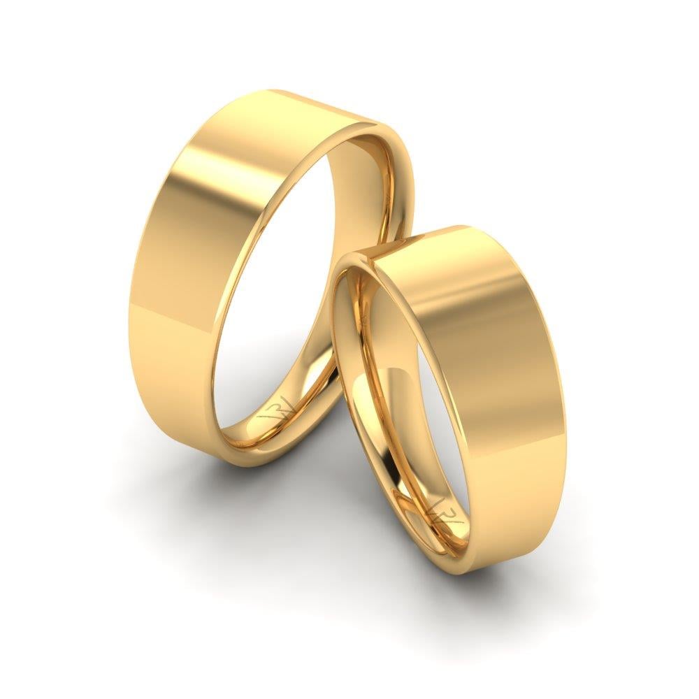 Klassische Eheringe Versprechen Gelbgold 