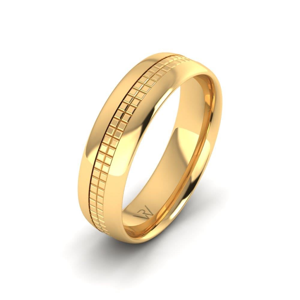 Moderne Eheringe für Herren Romancea Gelbgold 