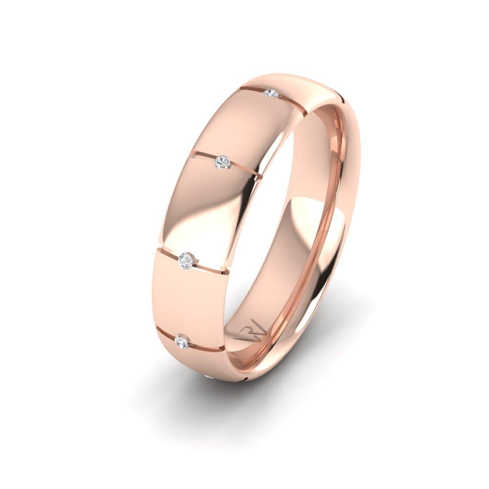 Trauringe mit Steinen für Damen SacredRings Roségold Dalloz-Kristall