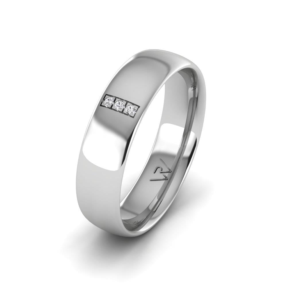 Silberne Eheringe für Damen Synera Crystal von Dalloz