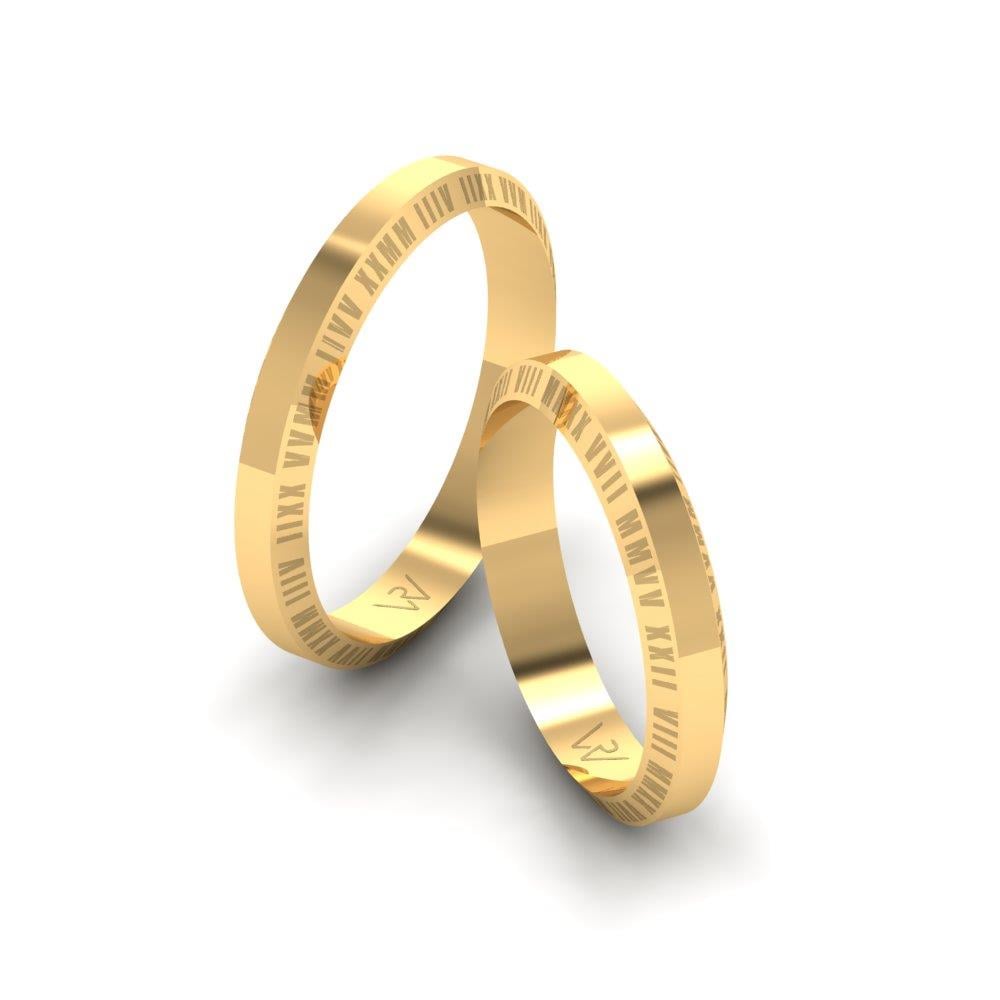 Moderne Eheringe Tulipella Gelbgold 