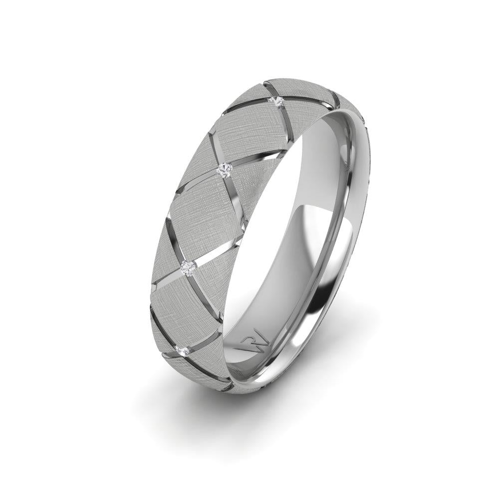 Eheringe mit Steinen für Damen Twinklefy Weißgold Dalloz-Kristall